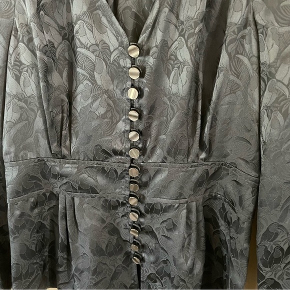 Marc by Marc Jacobs Silk Blouse Normandy Blue Button Front Size 2 - Picture 4 of 8